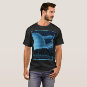 Blue Retrowave Design Men's T-Shirt (Vorne ganz)