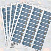 Blue Return Address Label with Circus Lion 