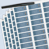 Blue Return Address Labels with Circus Giraffe