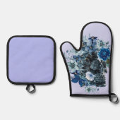 BLUE REVERIE OFENHANDSCHUH & Topflappen-Set (Vorderseite)