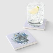 BLUE REVERIE STEINUNTERSETZER (Seitenansicht)