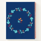 Blue Rezept Kochbuch Holiday Gnome Blumenstrauß Notizblock (Rückseite)