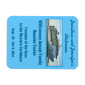 Blue RFN2 Cruise Stateroom Door Marker Magnet (Horizontal)
