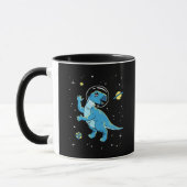 Blue Rhabdodon Dinos im Weltraum Tasse (Links)