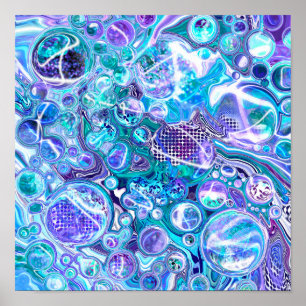 Blue Rhapsody   Abstract Art Poster