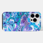 Blue Rhapsody | Abstrakte Kunst iPhone Hülle (Rückseite (Horizontal))