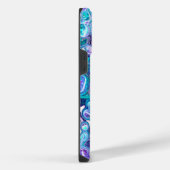 Blue Rhapsody | Abstrakte Kunst iPhone Hülle (Rechte Seite)