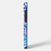 Blue Rhapsody | Abstrakte Kunst iPhone Hülle (Linke Seite)