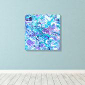 Blue Rhapsody | Abstrakte Kunst Leinwanddruck (Insitu (Holzboden))
