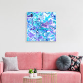 Blue Rhapsody | Abstrakte Kunst Leinwanddruck (Insitu (Wohnzimmer))