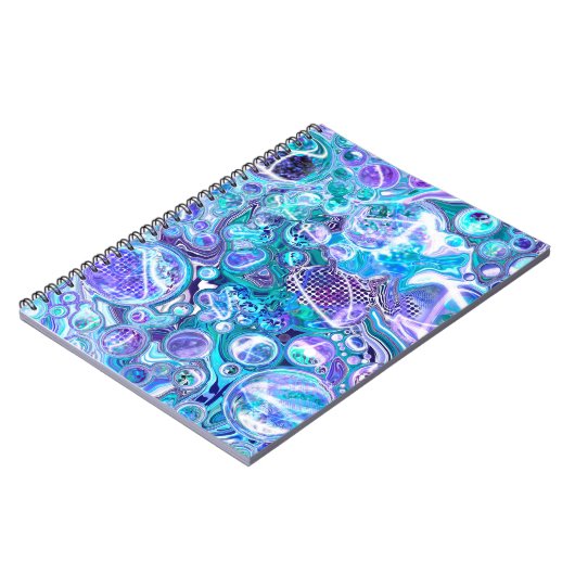 Blue Rhapsody | Abstrakte Kunst Notizblock (Linke Seite)