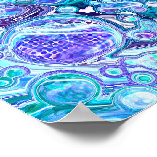 Blue Rhapsody | Abstrakte Kunst Poster (Ecke)