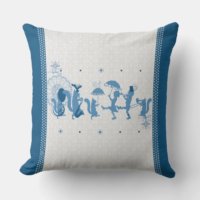 Blue Rhapsody Throw Kissen (Vorderseite)