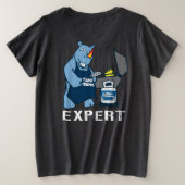 Blue Rhino "Grillexperte" Große Größe T-Shirt (Design Rückseite)
