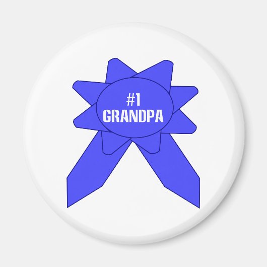 Blue Ribbon #1 Grandpa Magnet (Vorne)