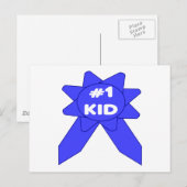 Blue Ribbon #1 Kid Postkarte (Vorne/Hinten)