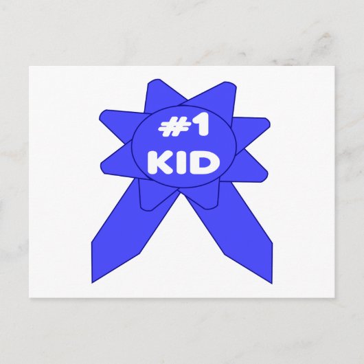 Blue Ribbon #1 Kid Postkarte (Vorderseite)