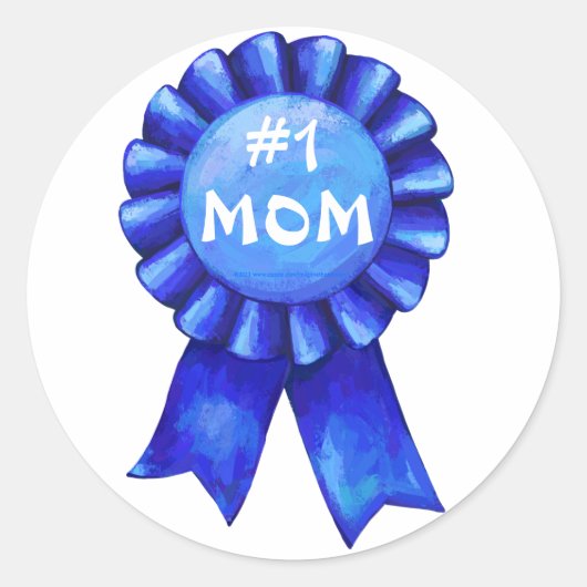 Blue Ribbon #1 Mama Stickers (Vorderseite)