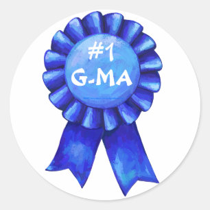 Blue Ribbon #1 Oma Stickers
