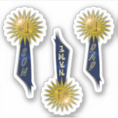 Blue Ribbon #1 Vater #1 Son Sticker (Vorderseite)