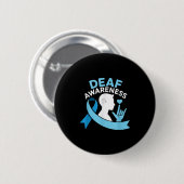 Blue Ribbon Asl Cochlear Impl Button (Vorne & Hinten)