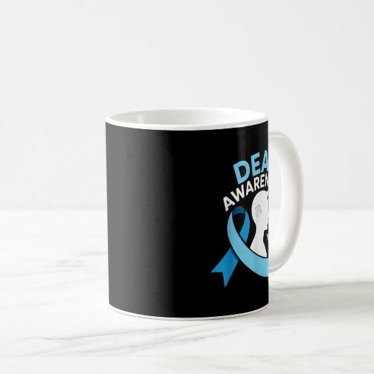 Blue Ribbon Asl Cochlear Impl Kaffeetasse (VorderseiteRechts)