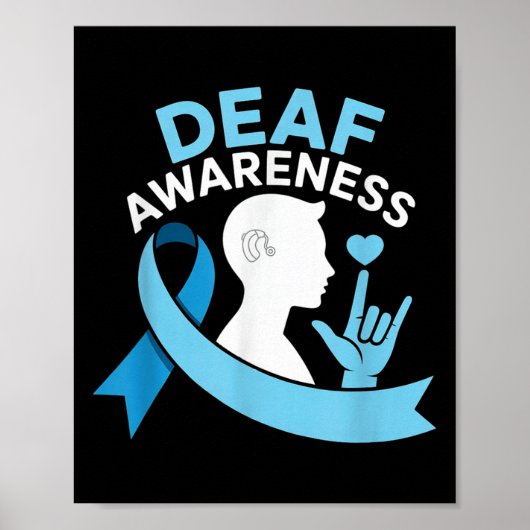 Blue Ribbon Asl Cochlear Impl Poster (Vorne)