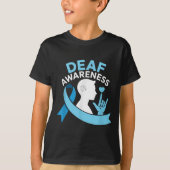 Blue Ribbon Asl Cochlear Impl T-Shirt (Vorderseite)