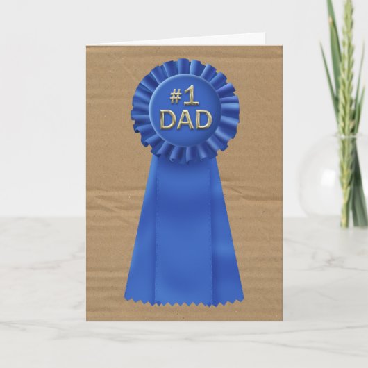 Blue Ribbon Award für Vater Karte (Vorderseite)