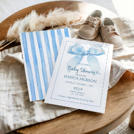 Blue Ribbon Baby Boy Dusche Ankündigung