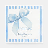 Blue Ribbon Baby Boy Luncheon Willkommen Serviette (Vorderseite)