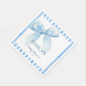 Blue Ribbon Baby Boy Luncheon Willkommen Serviette (Ecke)