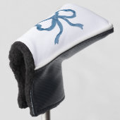 Blue Ribbon Bow Golf Head Cover Golf Headcover (3/4 Vorderseite)