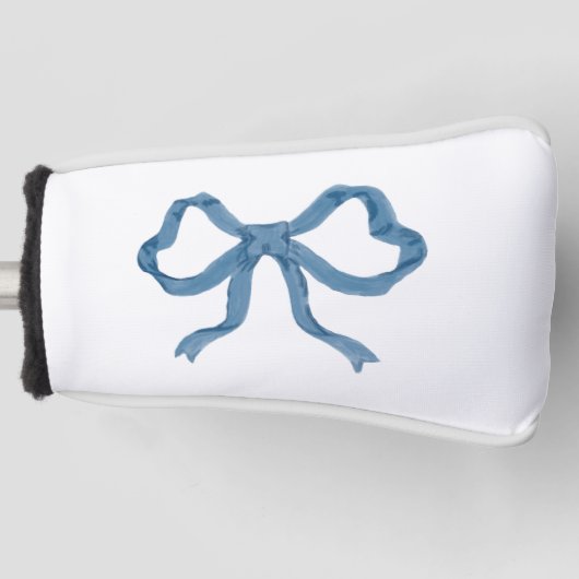 Blue Ribbon Bow Golf Head Cover Headcover (Vorderseite)