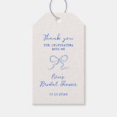 Blue Ribbon-Brautparty Geschenkanhänger (Vorderseite)