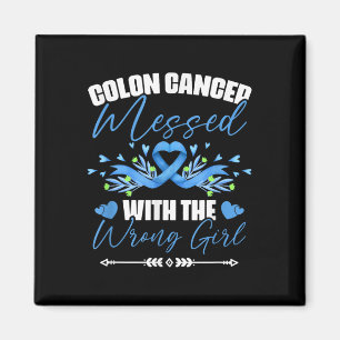 Blue Ribbon Colon Cancer Girl Survivor Colorectal Magnet