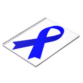 Blue Ribbon Colon Cancer POTS Huntingtons Krankhei Notizblock (Linke Seite)