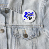 Blue Ribbon Colon Krebs Bewusstsein Monat Button (Beispiel)