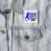 Blue Ribbon Colon Krebs Bewusstsein Monat Button (Beispiel)