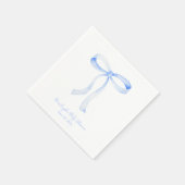 Blue Ribbon Coquette Personalisiert Napkins Serviette (Ecke)