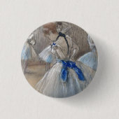 Blue Ribbon Dancer Edgar Degas Button (Vorderseite)