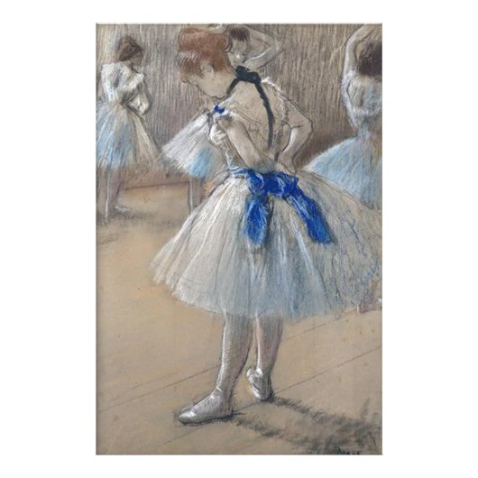 Blue Ribbon Dancer Edgar Degas Fotodruck (Vorne)