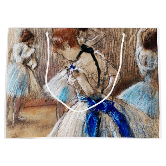 Blue Ribbon Dancer, Edgar Degas Große Geschenktüte (Vorderseite)