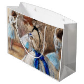 Blue Ribbon Dancer, Edgar Degas Große Geschenktüte (Rückseite Schrägansicht)