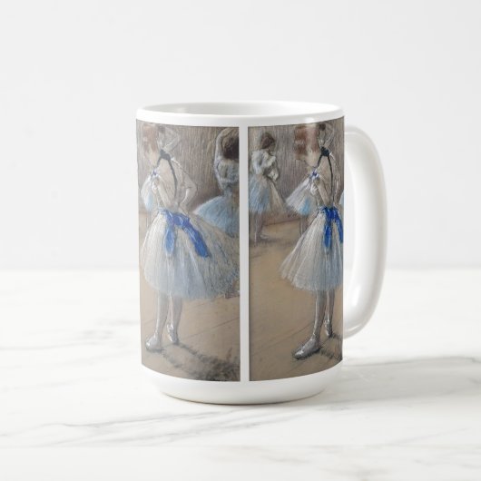 Blue Ribbon Dancer Edgar Degas Kaffeetasse (VorderseiteRechts)