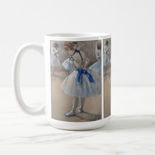 Blue Ribbon Dancer Edgar Degas Kaffeetasse (Links)