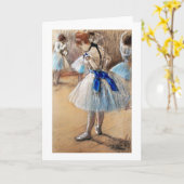 Blue Ribbon Dancer, Edgar Degas Karte (Gelbe Blume)