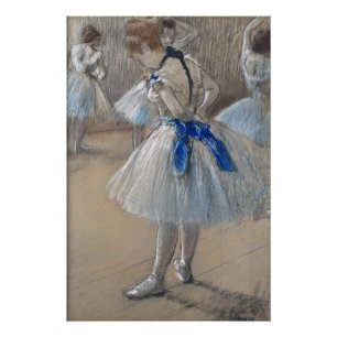 Blue Ribbon Dancer Edgar Degas Poster