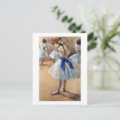 Blue Ribbon Dancer, Edgar Degas Postkarte (Stehend Vorderseite)