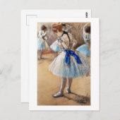 Blue Ribbon Dancer, Edgar Degas Postkarte (Vorne/Hinten)